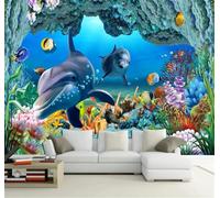 Il Bellissimo Mondo Sottomarino Blu Balene Alghe 3D Carta Da Parati Facile Installare Mobili Sfondi Ufficio Divano Camera Letto Sfondo Decorazione Murale-430cm×300cm