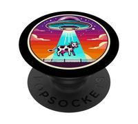 Il bestiame da mucca rapito astronave aliena rapimento spaziale PopSockets PopGrip Adesivo