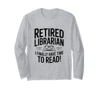 Il bibliotecario in Pensione ha Finalmente Il Tempo di Leggere Maglia a Manica