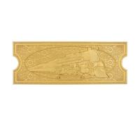 Il Biglietto Del Treno Placcato In Oro 24K The Polar Express