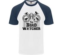 Il Bird Watcher Che Guarda Divertente Uomo S/S Maglietta Baseball