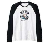Il Borgo di Valle Verde Golf Cart Design Maglia con Maniche Raglan