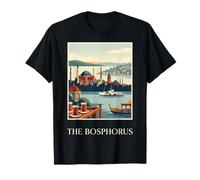 Il Bosforo, Istanbul, Orizzonte, traghetto, Viaggio, Grafico Maglietta
