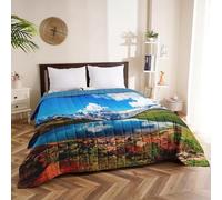 IL BOTTEGONE Copriletto Trapuntato Trapuntino Quilt con Stampe Digitali Mezza Stagione Colore: Dis.12, Taglia: Una piazza e mezzo