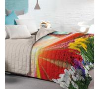 IL BOTTEGONE Copriletto Trapuntato Trapuntino Quilt con Stampe Digitali Mezza Stagione Colore: Dis.23, Taglia: Singolo