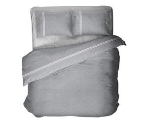 IL BOTTEGONE - Parure Copripiumino Una piazza e mezza 100% Cotone set completo di sacco e federa; Letto Una piazza e mezzo Colore: Crono Grigio