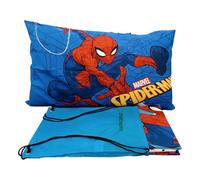 IL BOTTEGONE set completo lenzuola letto Una piazza e mezzo per cameretta 100% Cotone stampato con Sacca ricamata Prodotto Ufficiale Taglia: Una piazza e mezzo, Disegno: Spiderman
