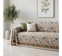 IL BOTTEGONE Telo Arredo Copridivano Matrimoniale 250x260 Granfoulard in 100% Cotone Copritutto Multiuso Divano Letto Tavolo (Dis. 05)