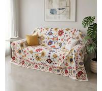 IL BOTTEGONE Telo Arredo Copridivano Matrimoniale 250x260 Granfoulard in 100% Cotone Copritutto Multiuso Divano Letto Tavolo (Dis. 06)