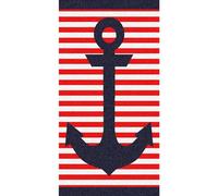 IL BOTTEGONE Telo Mare In Morbida Spugna Jacquard Antisabbia Spiaggia Piscina 100% Pregiato Cotone (New Ankor 2, 90x165 cm)