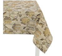 IL BOTTEGONE Tovaglia Copritavolo Rettangolare 140x180 in tessuto gobelin jacquard Made in Italy Colore: Beige