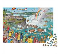 Il botto della botte di Niagara Falls Puzzle in Legno Impermeabile DIY Puzzles Da 1000 Pezzi Regali Per Adulti Sfidanti E Rompicapo Giochi Di Impegnativi