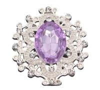 Il bottone d'acqua, Spilla da cucire con strass in acrilico con retro piatto, applique, multicolore, diverse misure(Light purple stone,32x28mm bigger)
