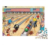 Il Bowling Alley Ball Return Jam Puzzle in Legno Impermeabile DIY Puzzles Da 1000 Pezzi Regali Per Adulti Sfidanti E Rompicapo Giochi Educativi