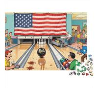 Il Bowling Alley Ball Return Jam Puzzle in Legno Impermeabile Puzzles Da 1000 Pezzi Regali Per Adulti Divertenti Giochi Di Impegnativi