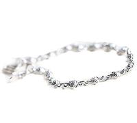 Il Braccialetto in Argento 18 cm Si Applica alle Donne Come Rose di Stile Semplice e alla Moda Fashion Processing