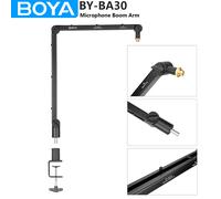 Il braccio del braccio del microfono BOYA BY-BA30 pesa fino a 1 kg per la creazione di contenuti professionali in streaming live di podcast con supporto con morsetto a C