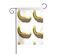 Il bruco avventuroso YYHWHJDE La dimensione precisa di questa bandiera da giardino è di 30,5 x 45,7 cm, che è un rapporto dorato accuratamente progettato. Si adatta perfettamente alla stragrande