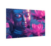 Il Budda Puzzle 1000 Pezzi Adulti,5D DIY Puzzle Fiore Di Loto Pattern Design con Confezione Regalo per Regalo Donna,Rilassamento Familiare Attività,Intrattenimento Creativo,Home Decor 75x50 cm -341Y