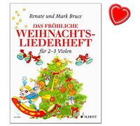 Il buon Natale Lieder heft - le più belle Canzoni Di Natale In tutto il mondo di RENATE e Mark Bruce - con colorato herzfoermiger Note KLAMMER