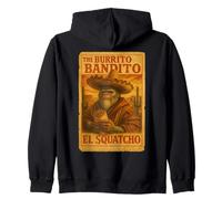 Il Burrito Bandito El Squatcho Sombrero Bigfoot Design Felpa con Cappuccio