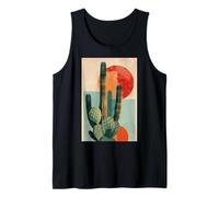 Il cactus succulento moderno fiorisce in audaci tonalità geometriche del deserto Canotta