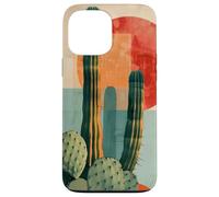Il cactus succulento moderno fiorisce in audaci tonalità geometriche del deserto Custodia per iPhone 13 Pro Max