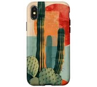 Il cactus succulento moderno fiorisce in audaci tonalità geometriche del deserto Custodia per iPhone X/XS