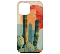 Il cactus succulento moderno fiorisce in audaci tonalità geometriche del deserto Custodia per iPhone 12 Pro Max