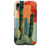 Il cactus succulento moderno fiorisce in audaci tonalità geometriche del deserto Custodia per iPhone XR