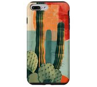 Il cactus succulento moderno fiorisce in audaci tonalità geometriche del deserto Custodia per iPhone 7 Plus/8 Plus