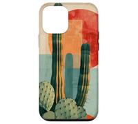 Il cactus succulento moderno fiorisce in audaci tonalità geometriche del deserto Custodia per iPhone 12 mini
