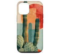 Il cactus succulento moderno fiorisce in audaci tonalità geometriche del deserto Custodia per iPhone 12/12 Pro