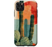Il cactus succulento moderno fiorisce in audaci tonalità geometriche del deserto Custodia per iPhone 11 Pro Max