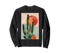 Il cactus succulento moderno fiorisce in audaci tonalità geometriche del deserto Felpa