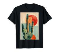 Il cactus succulento moderno fiorisce in audaci tonalità geometriche del deserto Maglietta