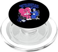 Il caffè chiacchiera con il mio disegno cardiologo PopSockets PopGrip per MagSafe