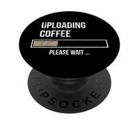 Il caffè è caricato | Attendere prego | Barista PopSockets PopGrip Adesivo