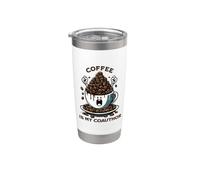 Il caffè è il mio coautore | Accademia | Professore amante del caffè Bicchiere termico in acciaio inox doppia parete