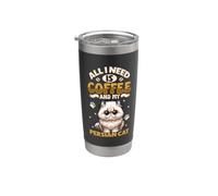 Il caffè e il mio gatto persiano Bicchiere termico in acciaio inox doppia parete