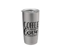 Il caffè è il mio linguaggio detto divertente amante della caffeina Bicchiere termico in acciaio inox doppia parete