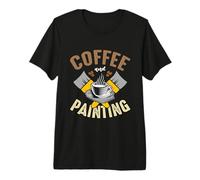 Il caffè e la Pittura AMA Il Pittore automobilistico della Pittura dell'automobile Maglietta Premium