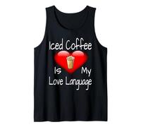 Il caffè freddo è il mio linguaggio d'amore Divertente amante del caffè Umorismo Canotta