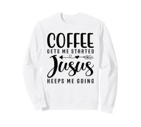 Il caffè Mi Fa Iniziare Gesù Mi Fa Andare avanti Felpa