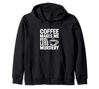 Il caffè Mi Fa Sentire Meno omicidio Divertente eccentrico Felpa con Cappuccio