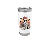 Il caffè mi rende più carino, divertente, Skeleton Fall Harvest, Halloween Bicchiere termico in acciaio inox doppia parete
