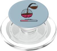 Il caffè rende divertente il lavoro del cervello per l'uomo del caffè PopSockets PopGrip per MagSafe