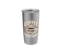 Il caffè risolve nient'altro che tutto gli amanti della caffeina divertente Bicchiere termico in acciaio inox doppia parete