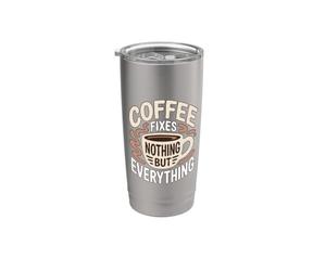 Il caffè risolve nient'altro che tutto gli amanti della caffeina divertente Bicchiere termico in acciaio inox doppia parete