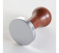 Il caffè schiacciante, Pressino caffè in Acciaio Inox con Supporto e Manico in Legno Multicolor 15x10x6,5cm(D)